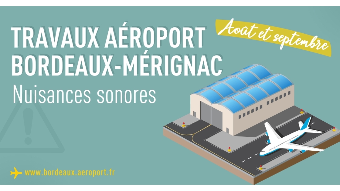 Nuisances sonores : travaux de maintenance à l'aéroport de Bordeaux-Mérignac