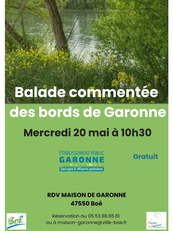 Balade commentée des bords de Garonne