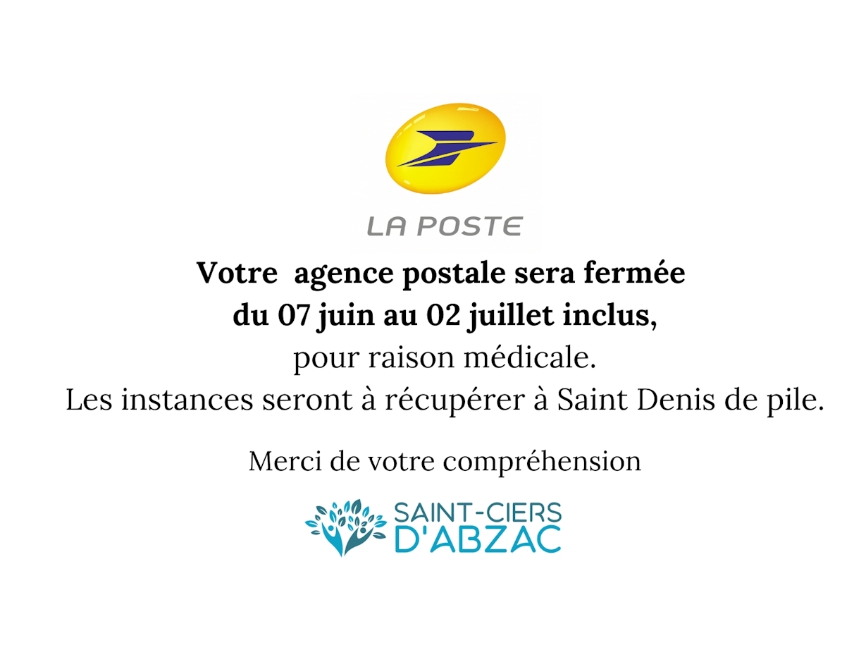 Fermeture de votre agence postale